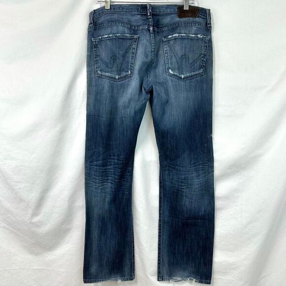 CITIZENS OF HUMANITY Distressed Bootcut Sid Jeans Blue Mens 36 2000s Y2K Grunge - Picture 3 of 8